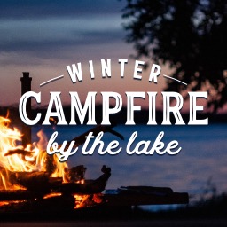 Winter Campfire By The Lake